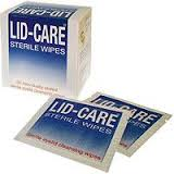 Lid care wipes
